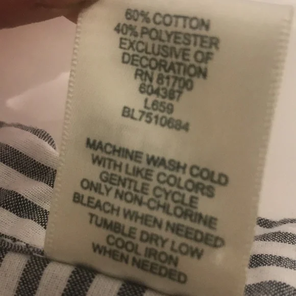 Blair vintage inspired embroidered flowers cottagecore womens striped shirt XL - Picture 5 of 7